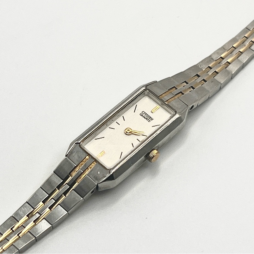 Citizen Womens Two-Tone Rectangular Bracelet Watc… - image 2